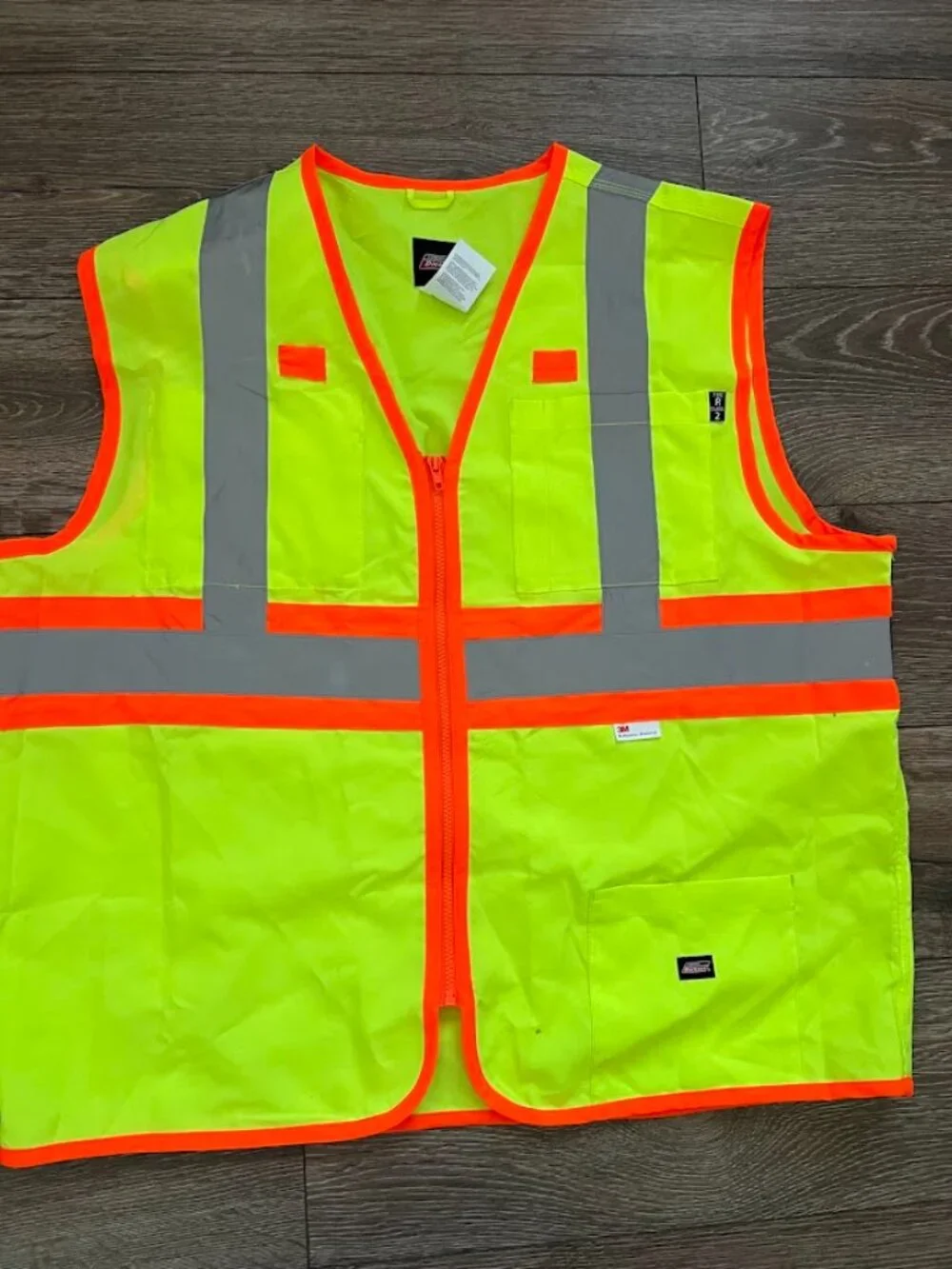 Dickies 3M Neon Yellow Safety Vest Reflective Work Vest Size 2XL